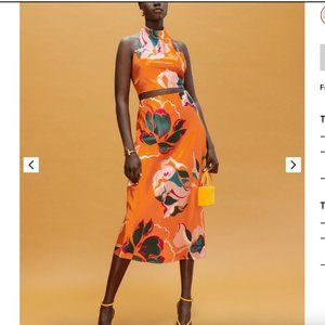 Reformation floral silk skirt (size small)